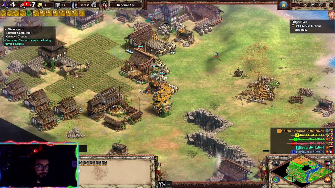 AOE 2 - Genghis Khan #3 Into China | Hard Difficulty