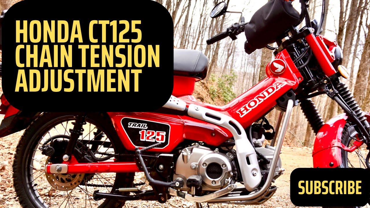 Honda Trail CT125 Chain Tension Adjustment - DIY!
