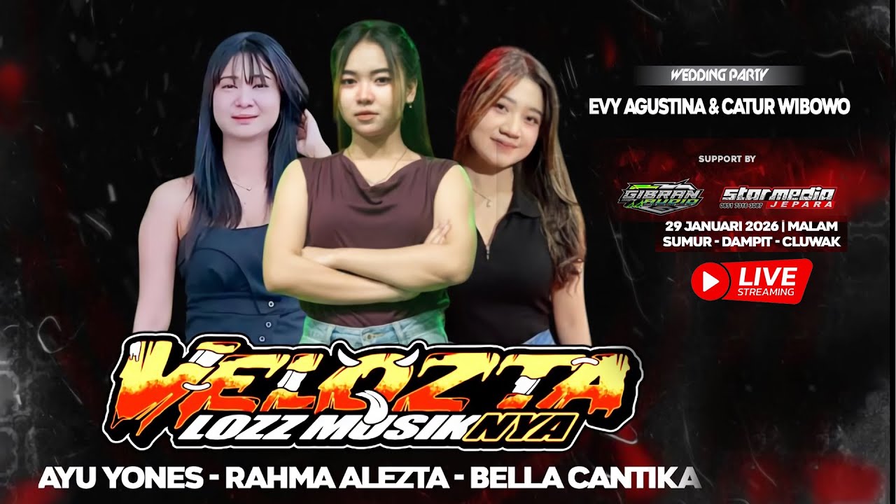 🔴 LIVE   VELOZTA  //  WEDDING  PARTY    EVY AGUSTINA & CATUR WIBOWO   // SUMUR DAMPIT //GIBRAN AUDIO