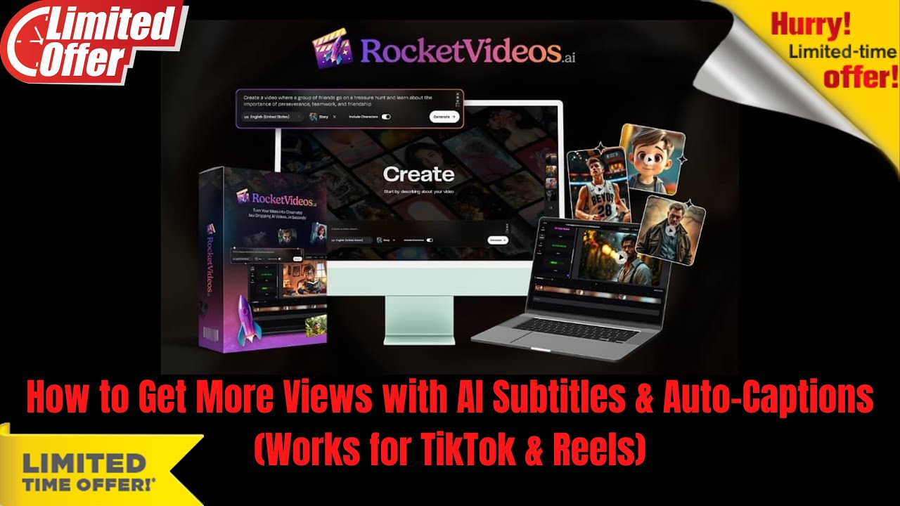 How to Get More Views with AI Subtitles & Auto-Captions - RocketVideos AI Review