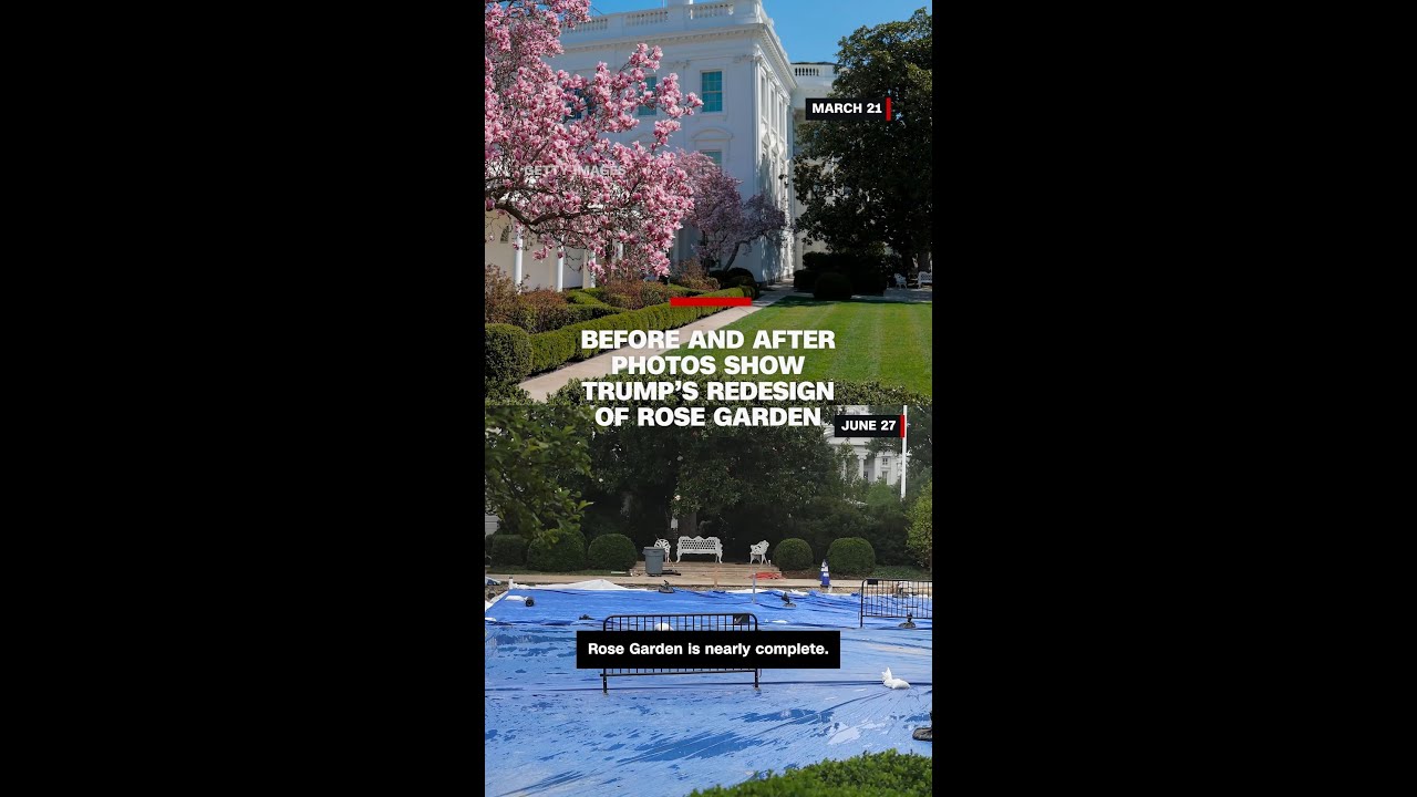 Before and after photos show Trump&rsquo;s redesign of Rose Garden