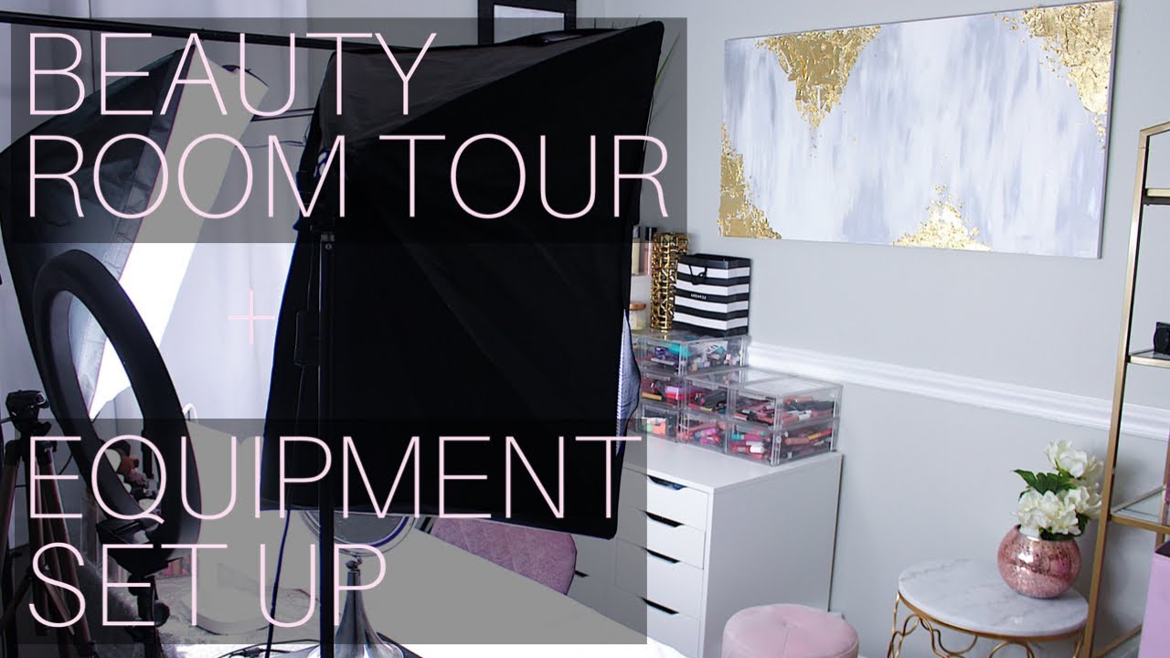 BEAUTY ROOM TOUR 2020 + FILMING Set Up | Maya Galore