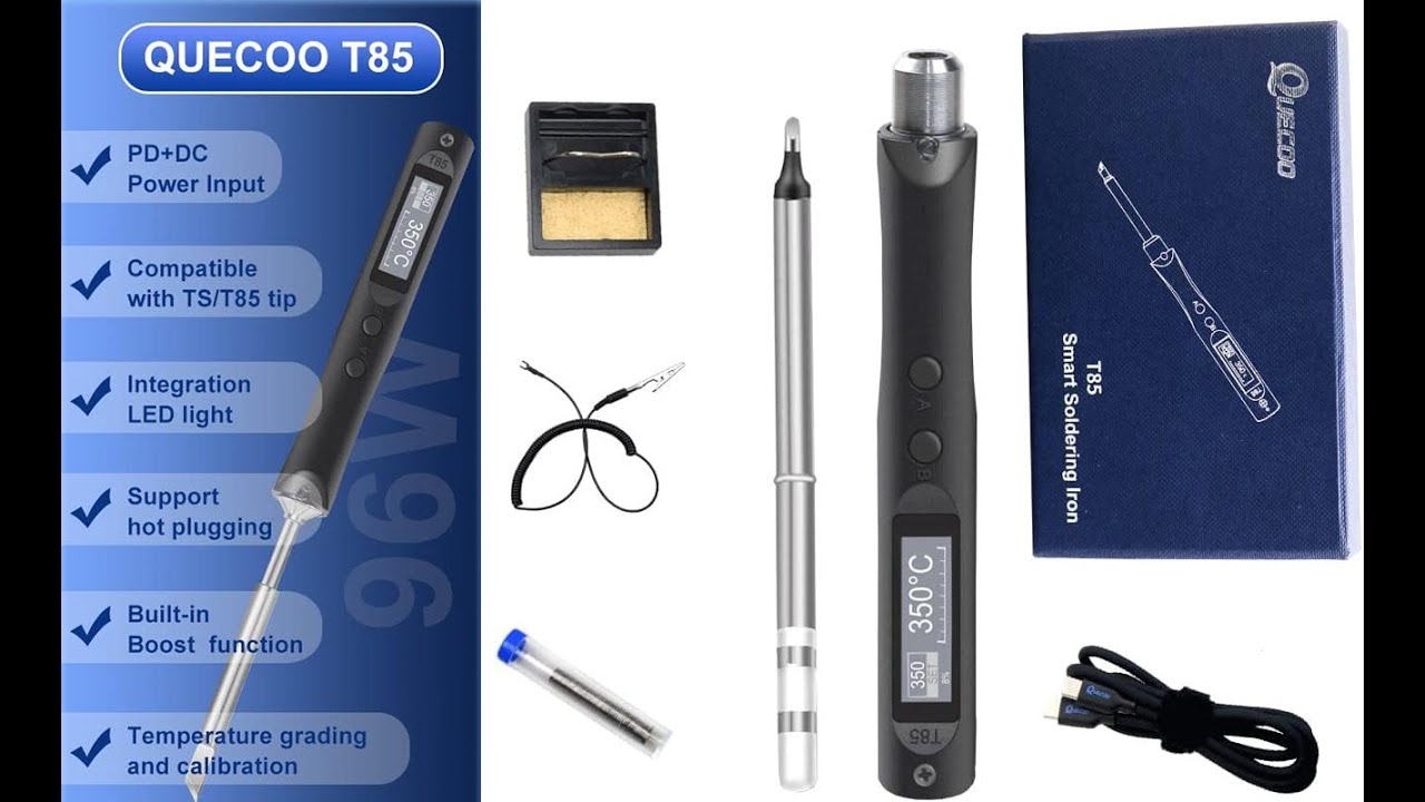 Quecoo T85 Smart #soldering  Iron kit review انتخاب صحیح و کاربردی هویه لحیمکاری برای الکترونیک