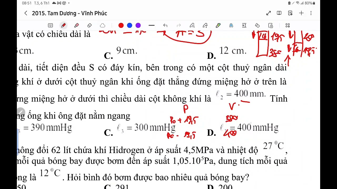 Đề thi Học sinh giỏi Vật Lý - 2015. Tam Dương - Vĩnh Phúc (P1)