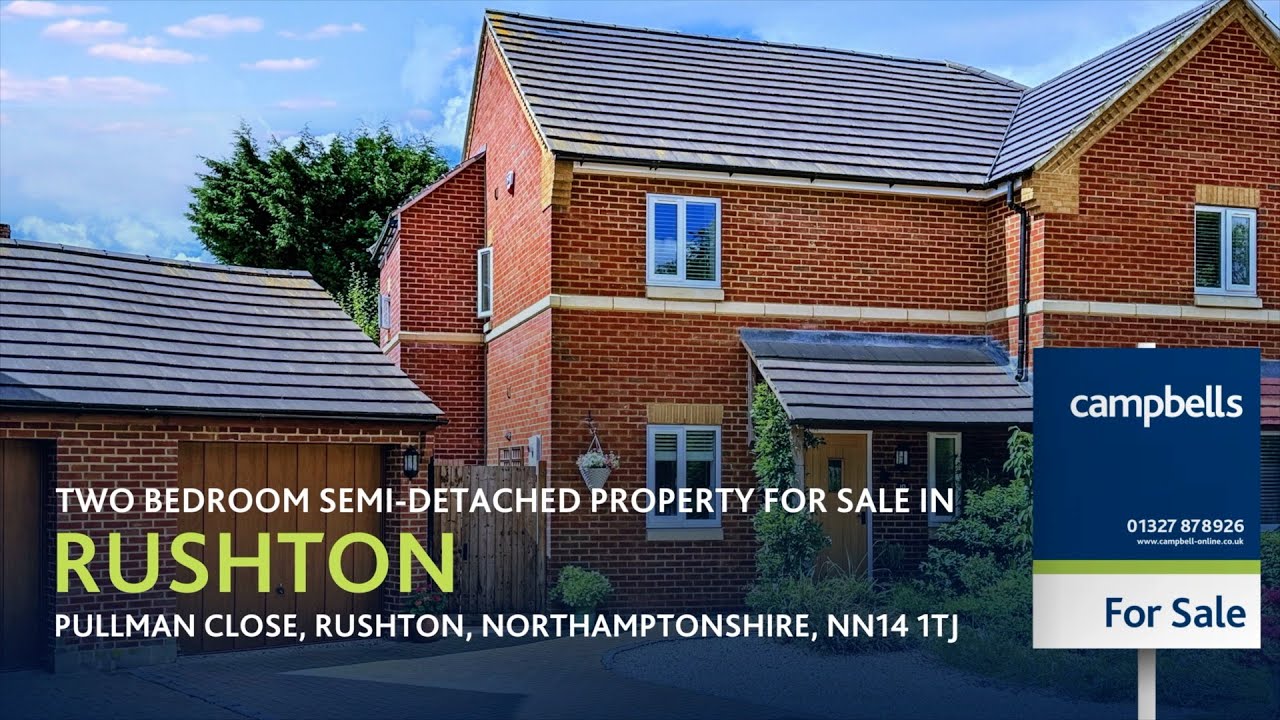 Extended Two Bedroom Semi-Detached Property For Sale in Rushton, Northamptonshire.