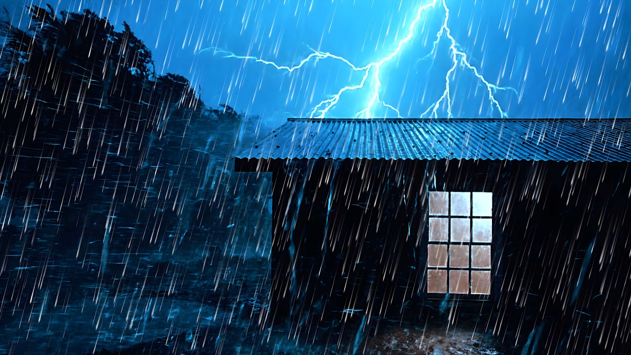 Fall Asleep FAST Tonight 😴 Heavy Rain & Loud Thunder on Tin Roof #101