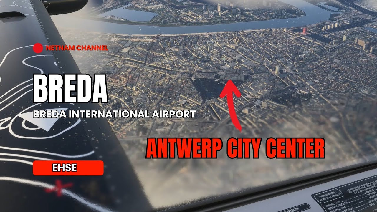 Landing in Breda North Brabant The Netherlands | Breda International Airport (EHSE) #breda #bredanu