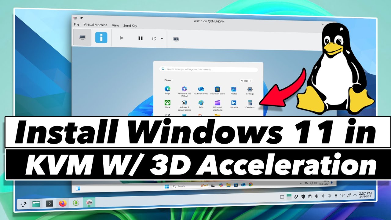 Установка Windows 11 в KVM с 3D-ускорением на Linux