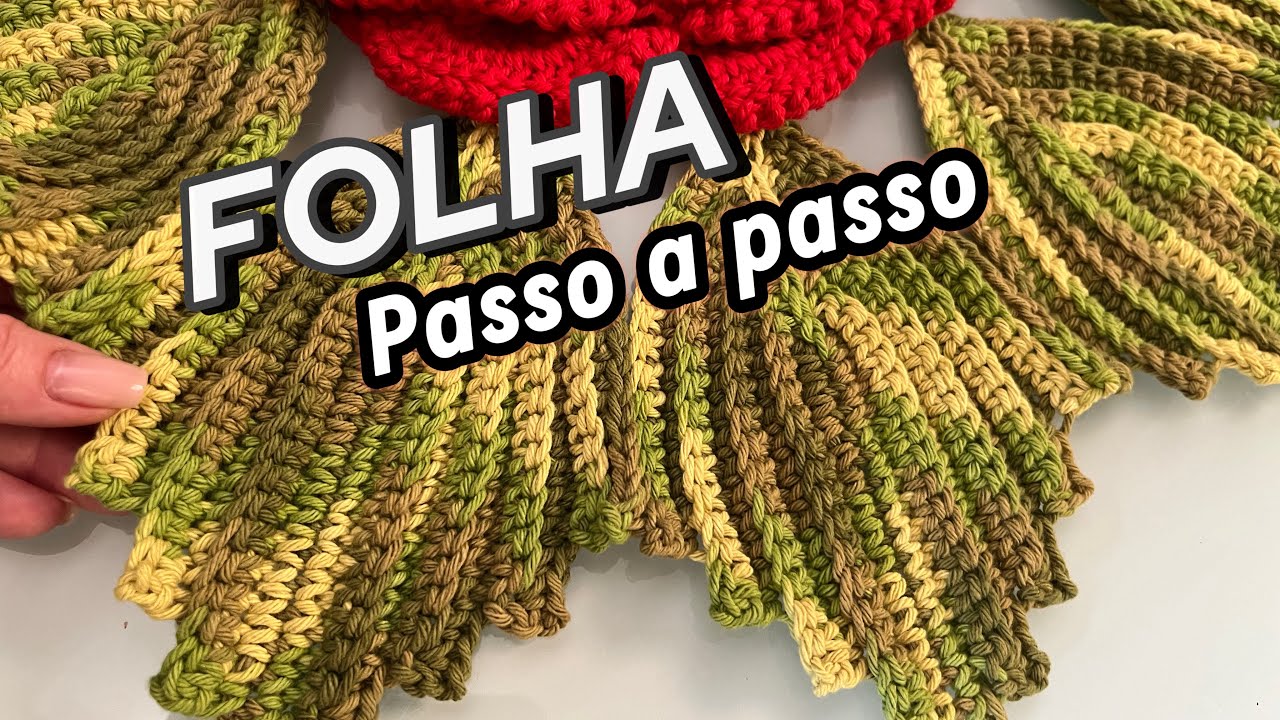 Folha em crochê por @luziafigueiredo_croche