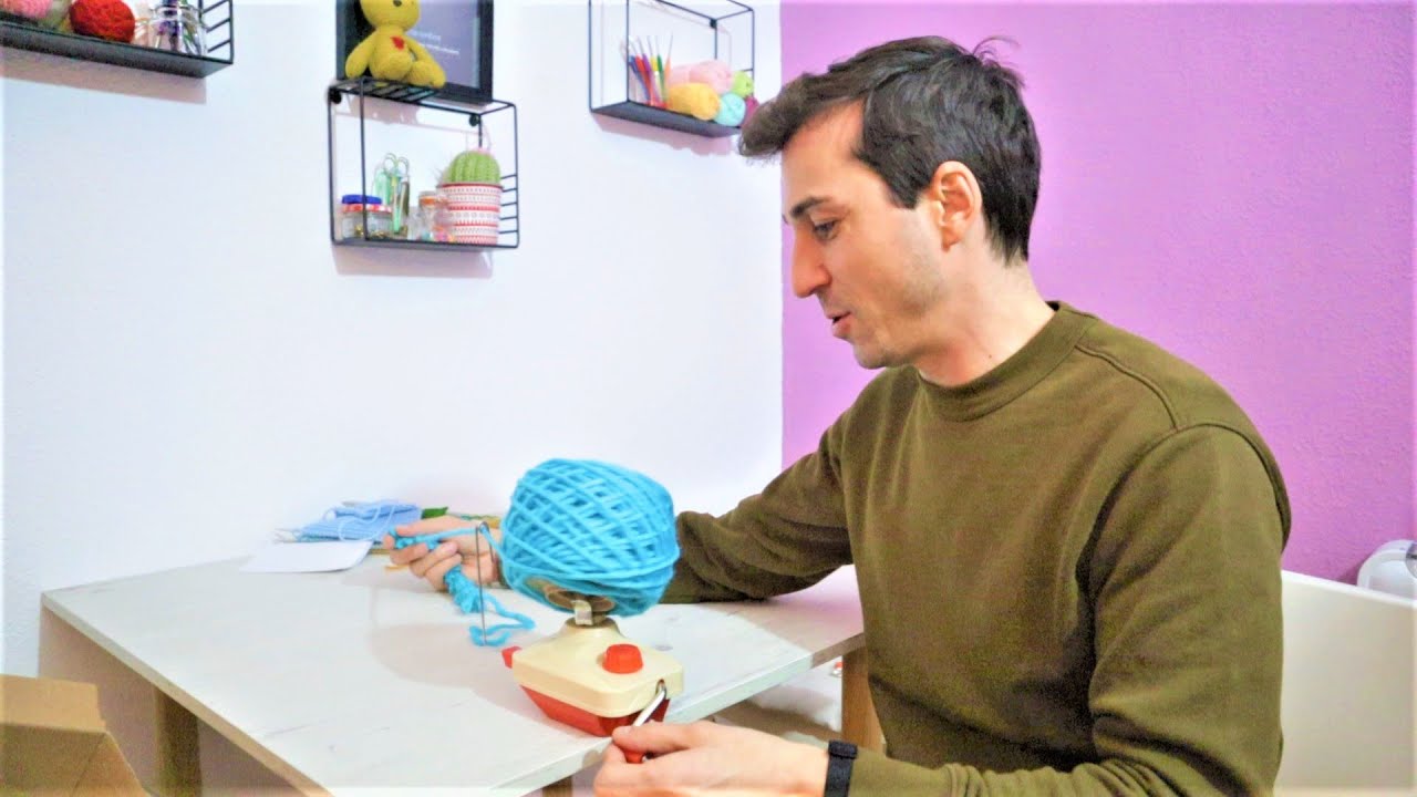 Unboxing del mejor invento para un tejedor Ovillador devanadora enrollado de lana