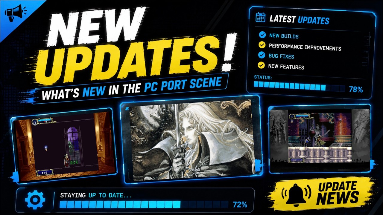 Symphony of the Night Recomp Castlevania PC Port v1.2.5 Update Fullscreen toggle