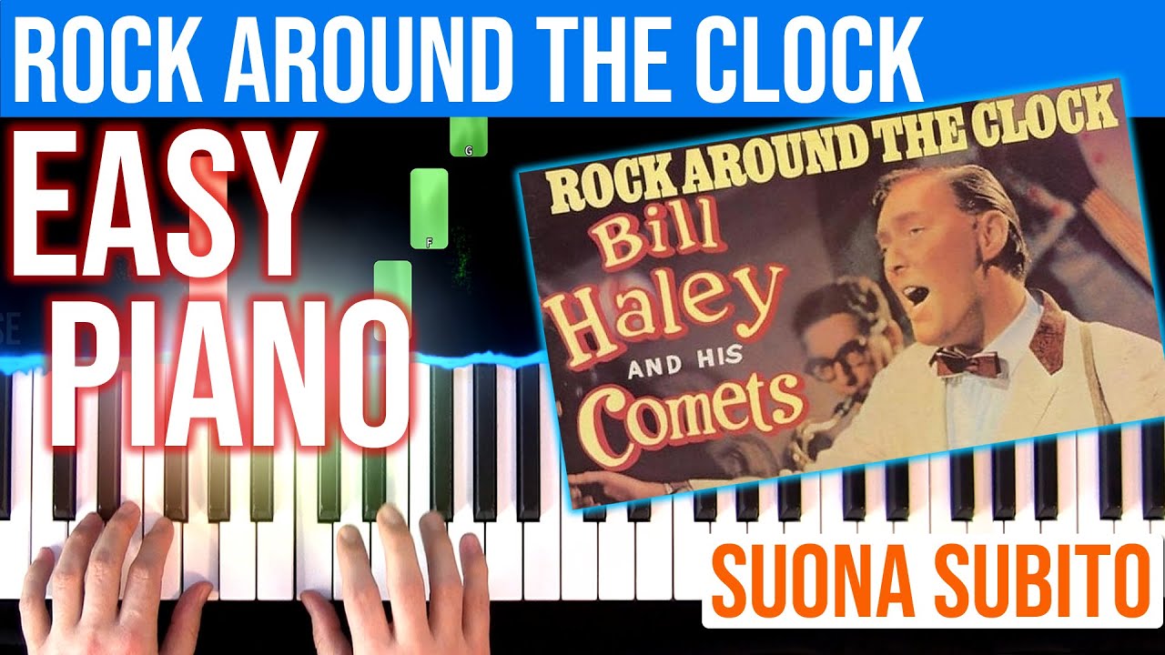 #91 Rock Around The Clock - EASY PIANO Tutorial with 130 - 90 BPM 🎹 - video 4K🤙