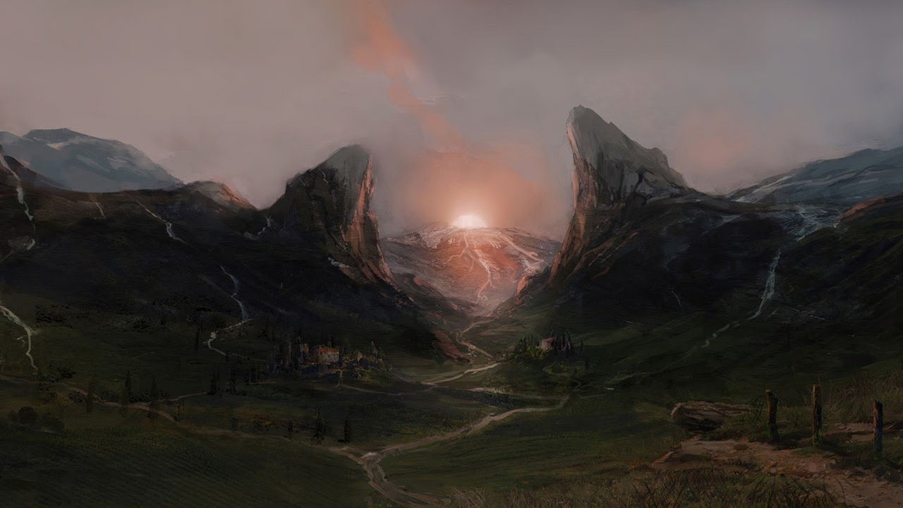 Beauclair at Night + Beauclair Castle (Witcher 3) Mockup