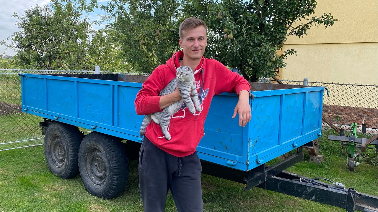 Самоскидний прицеп з підвищеною прохідністю. Помічник японського міні трактора Iseki