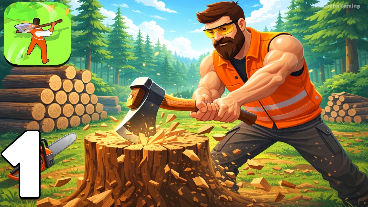 🪓Idle Lumberjack 3D Gameplay Walkthrough Part 1 – Epic Wood Cutting Adventure (Android,iOS)