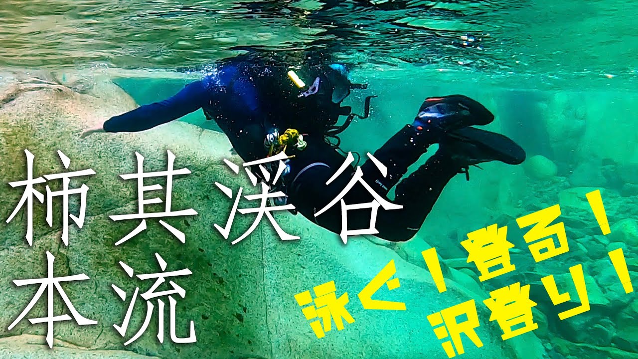 【沢登り】柿其川 本流で泳ぐ！登る！絶景とエメラルドグリーンの川（柿其渓谷）
