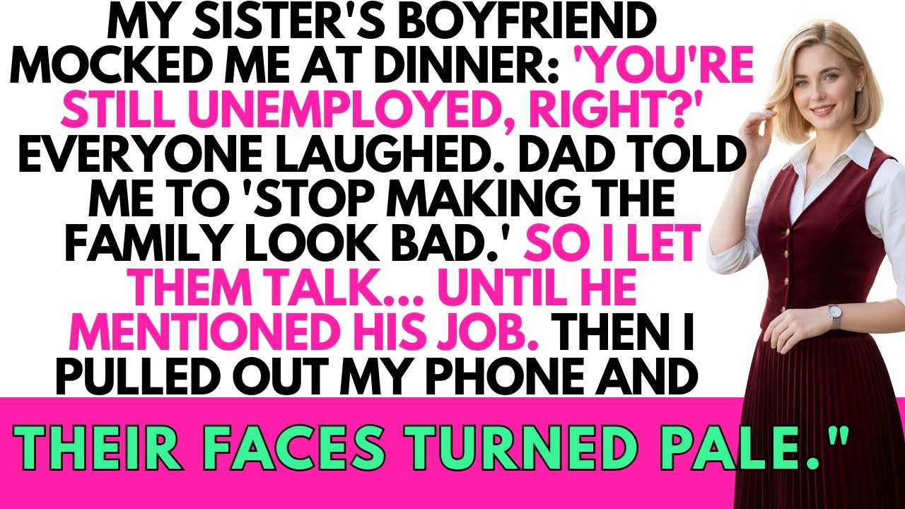 My Sister’s Boyfriend Mocked Me as 'Unemployed' — Everyone Laughed...Until...