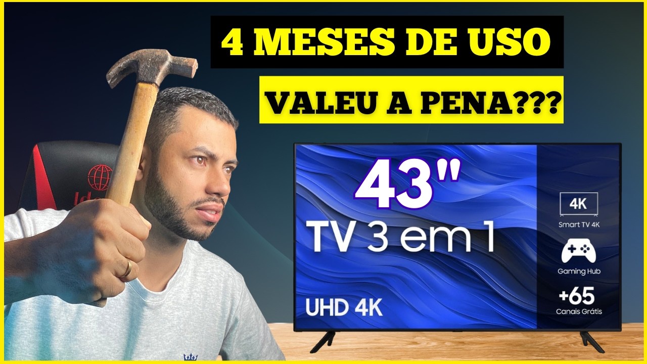 😪[4 MESES DE USO]😭 TV SAMSUNG DE 43 POLEGADAS VALE A PENA? Smart TV 43” BARATA
