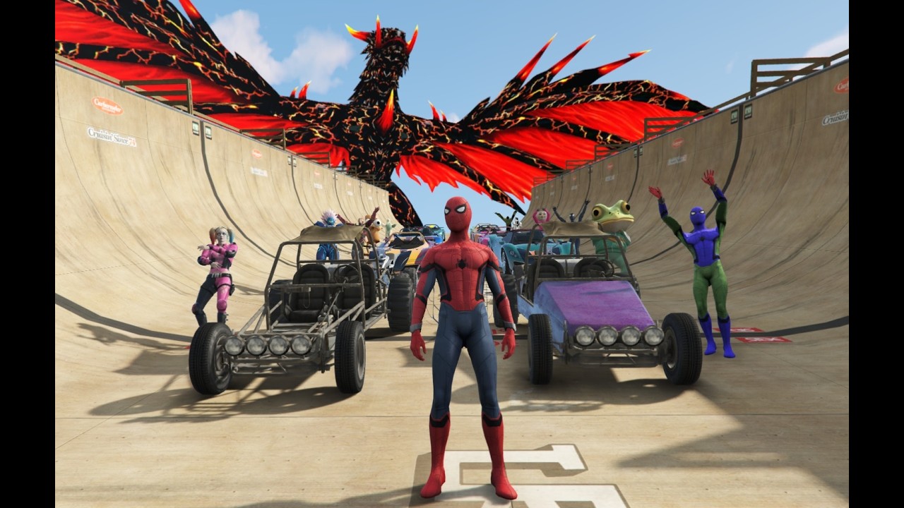 Spider man racing game - Rescue  Hulk vs Tung Tung  Ep13