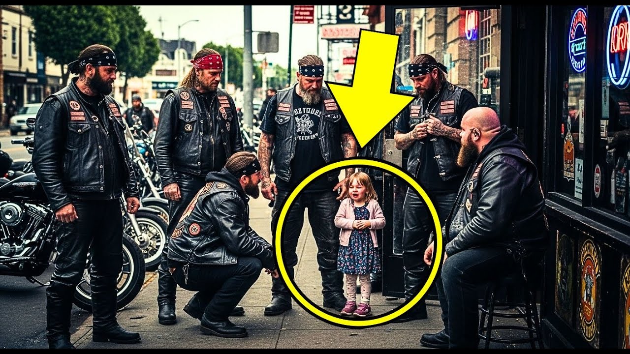 Dziewczynka drży przy barze motocyklowym: 