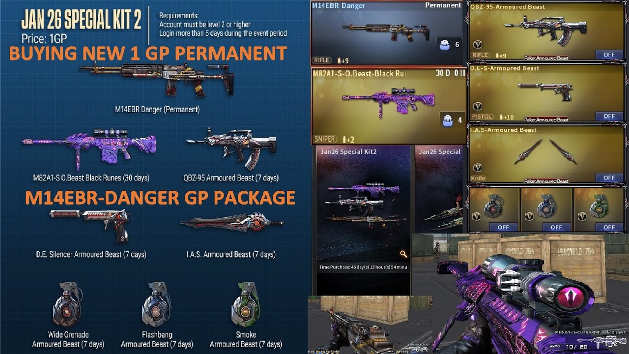 BUYING NEW 1 GP PERMANENT M14EBR-DANGER VIP PACKAGE CFPH 2026