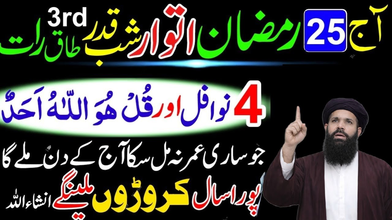 25 Ramzan Itwar Shabe Qadr 4 Nafil Namaz Ka Tarika | Surah Ikhlas Wazifa | Laylatul Qadr Ibadat 