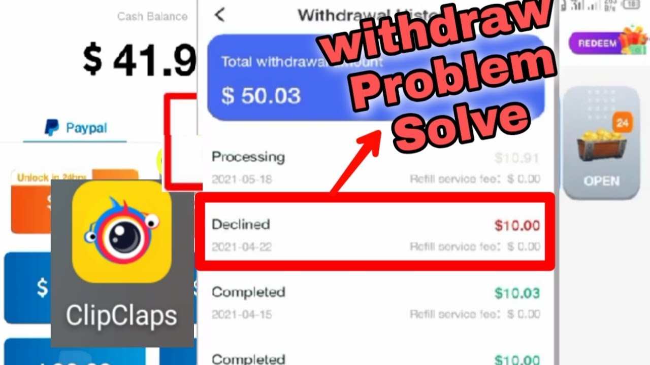 how to clipclaps withdraw problem solve 100%