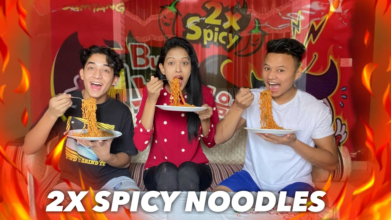 2X SPICY NOODLES CHALLENGE 🥵 || Varsha Thapa
