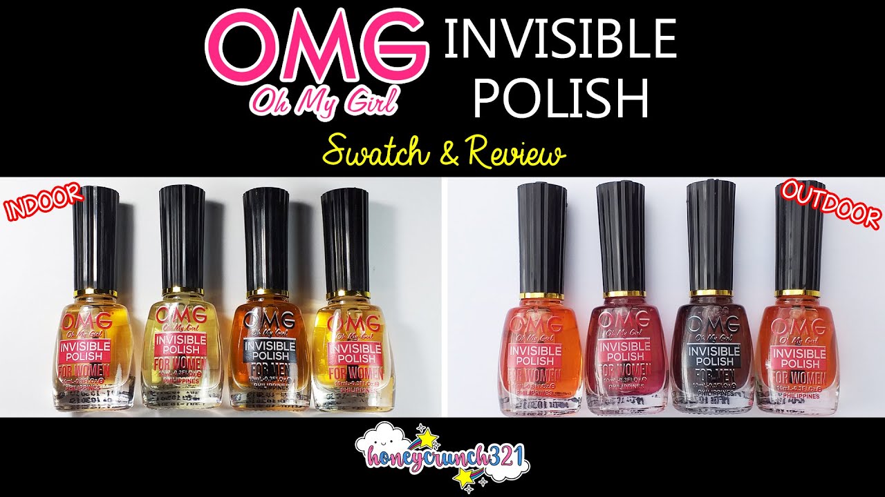 OMG Invisible Polish Collection Swatch and Review | honeycrunch321