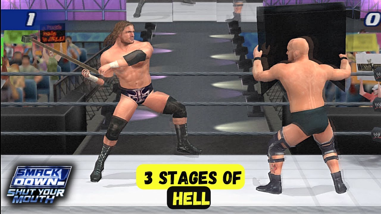 3 STAGES OF HELL Triple H Vs Steve Austin  | WWE Smackdown Shut Your Mouth