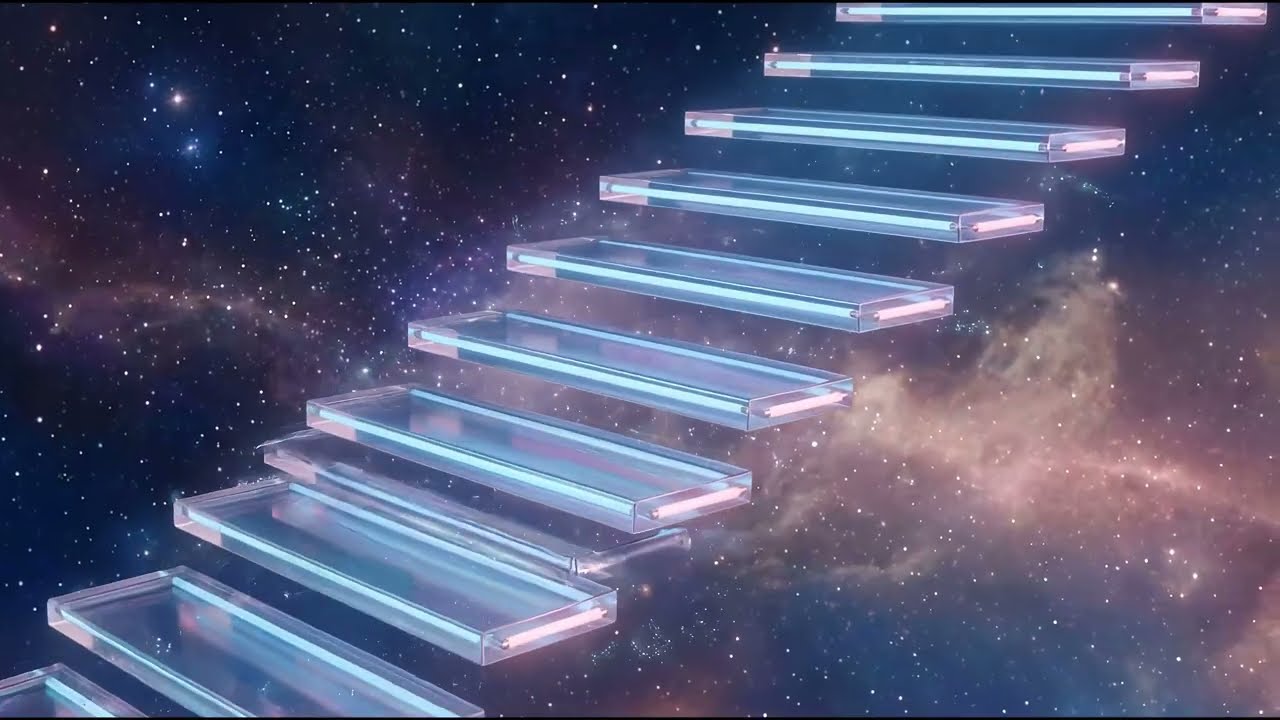 Gravity-Free Crystal Staircase ✨ | Dream Visual ASMR Escape for Stress Relief..