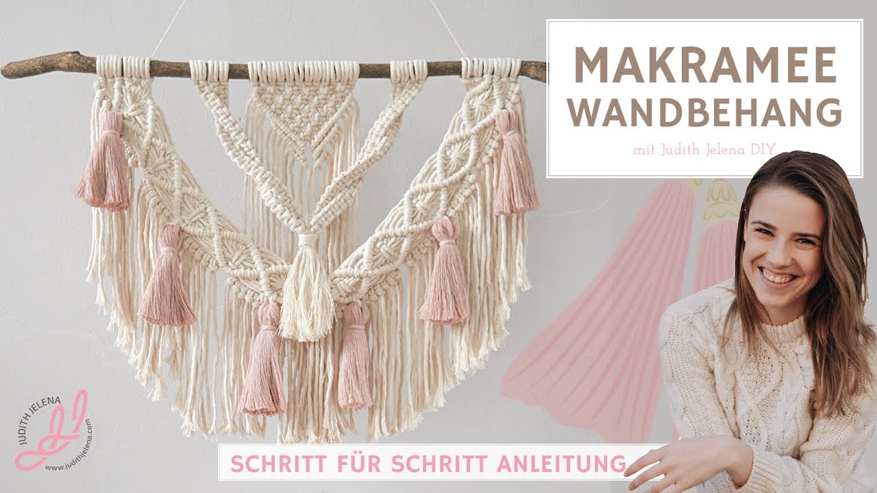 Makramee Wandbehang knüpfen | DIY | Anleitung für Anfänger | Macrame wall (engl sub)