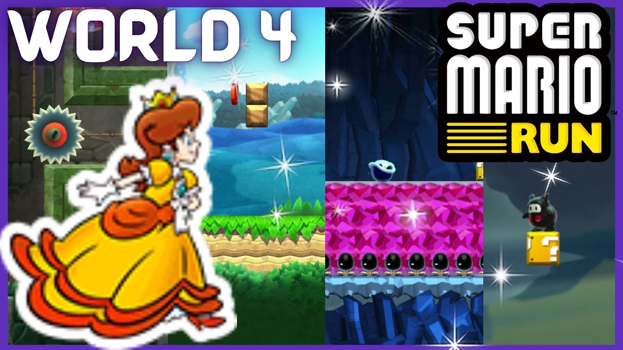 ✿ Super Mario Run - World 4 | Daisy Gameplay | ✿