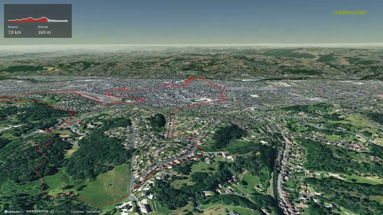 Itin&eacute;raire pour visiter Brive la Gaillarde ( France ) en vid&eacute;o 3D