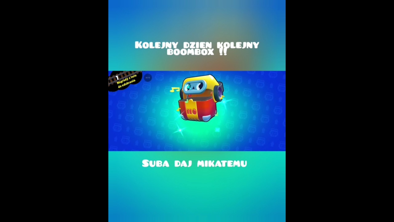 KOLEJNY DZIEŃ KOLEJNY BOOMBOX ODBIERAJCIE TORY !!!! 🎁 MIKATY BRAWLSTARS SHORT #brawlstars #mikaty