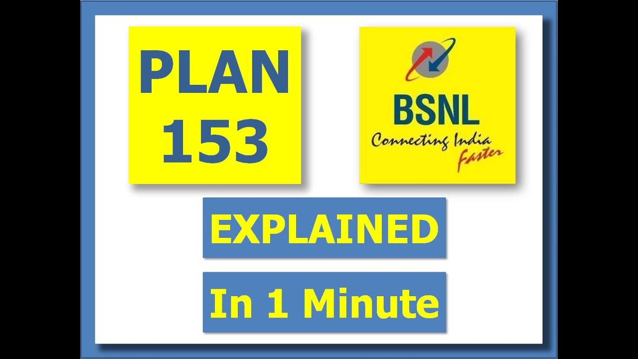 BSNL Plan 153 I #JUSTAMINUTE I #153