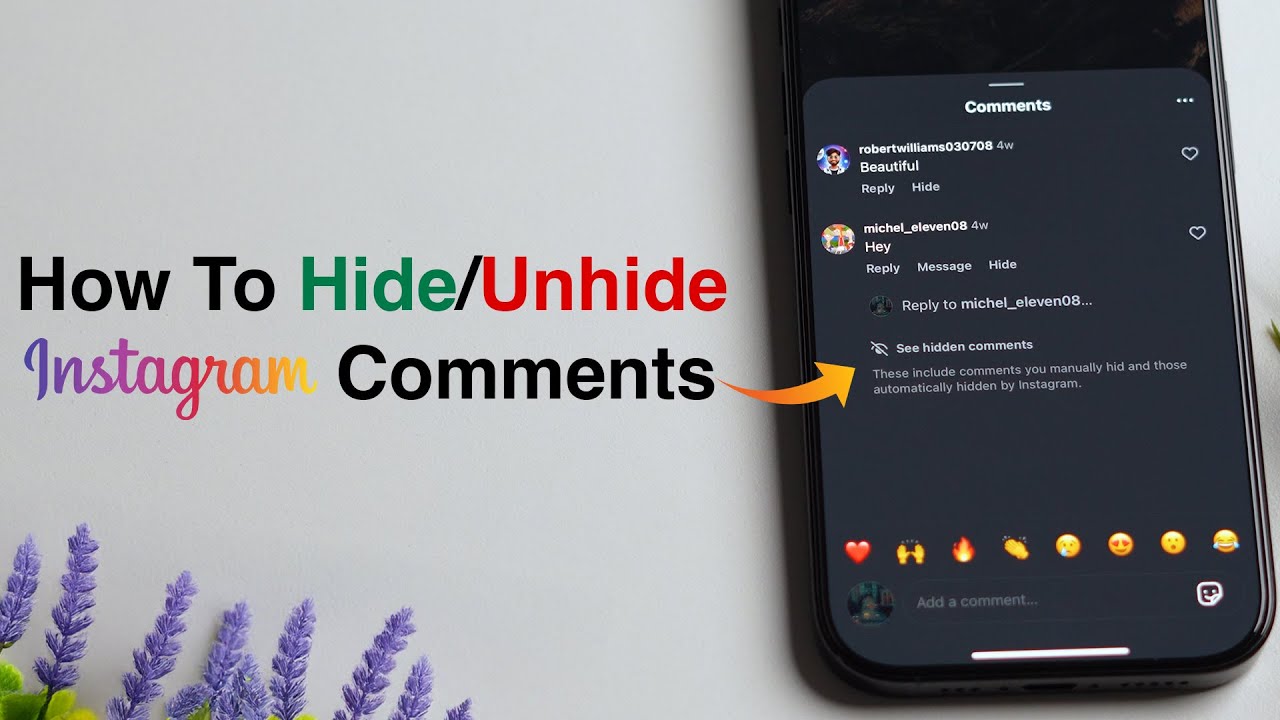 Как скрыть или показать комментарии в Instagram?