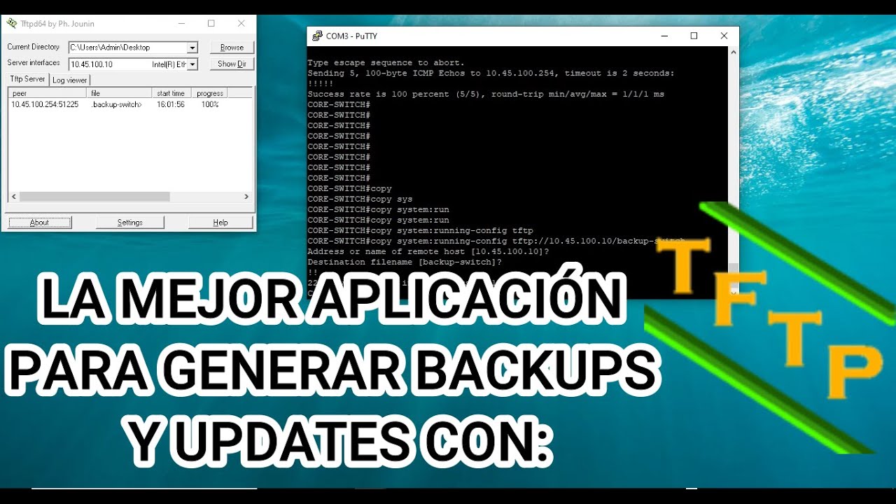 Descargar y Sacar respaldos de Switch, Router, Firewall por TFTP 32 y 64 en Windows 10 | 2022