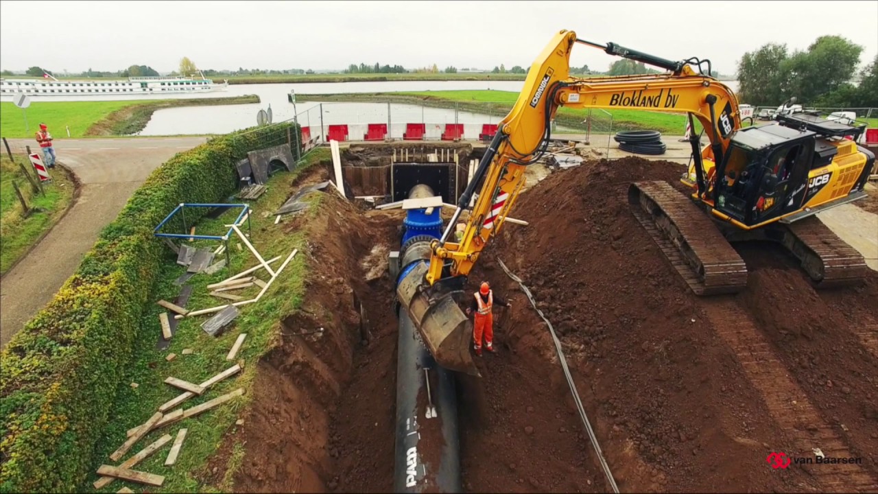 In vogelvlucht langs de hevelleidingen in Bergambacht