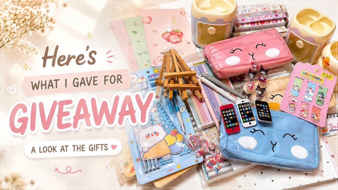 Cute Stationery Giveaway! 🎀✨ | So Many Cute Gifts! 👀