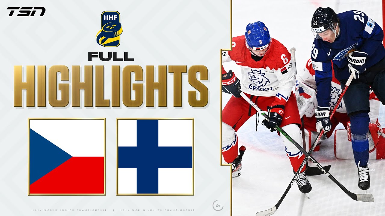 Czechia vs. Finland FULL HIGHLIGHTS -- 2024 World Junior Championship Bronze Medal Game