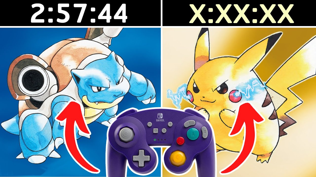 คนที่เล่นโปเกม่อนสองเกมด้วยจอยหนึ่งอัน (แบบเร็วที่สุด) | POKEMON BLUE & YELLOW 1 CONTROLLER SPEEDRUN