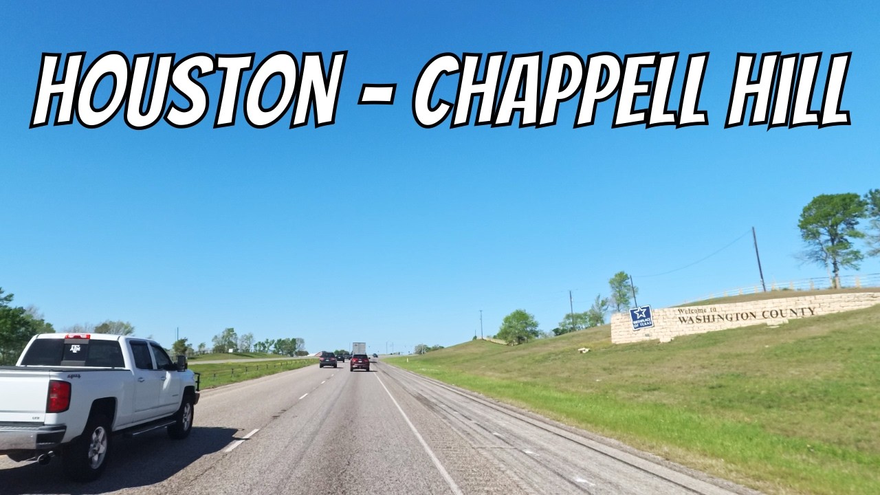 Drive Texas: Houston to Chappell Hill! No talking drive on Texas highways.