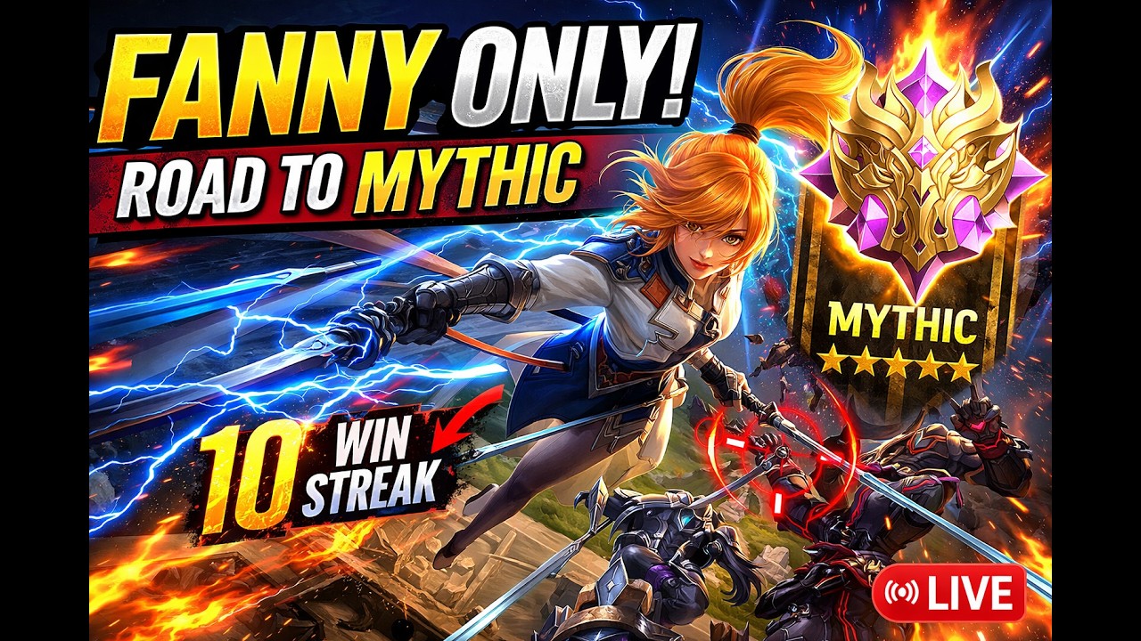 Real FANNY Rank Push in Mythic Lobby ⚡ | Tips, Builds & Live Gameplay