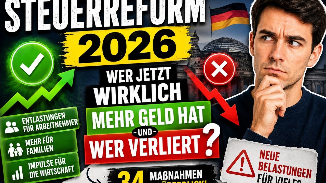 Steuerreform 2026: Wer jetzt wirklich mehr Geld hat &ndash; und wer verliert#Steuerreform #Steuern 
