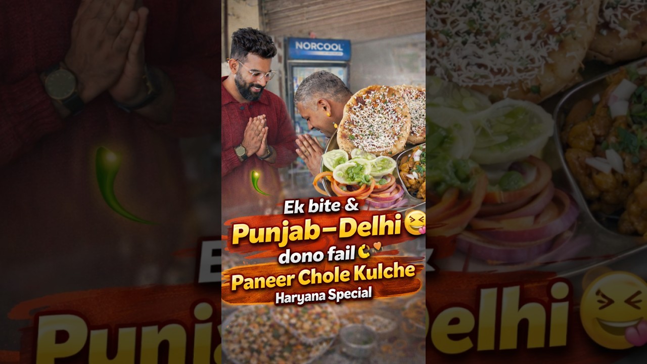 Ek bite aur Punjab–Delhi dono fail 🤤Paneer Chole Kulche 