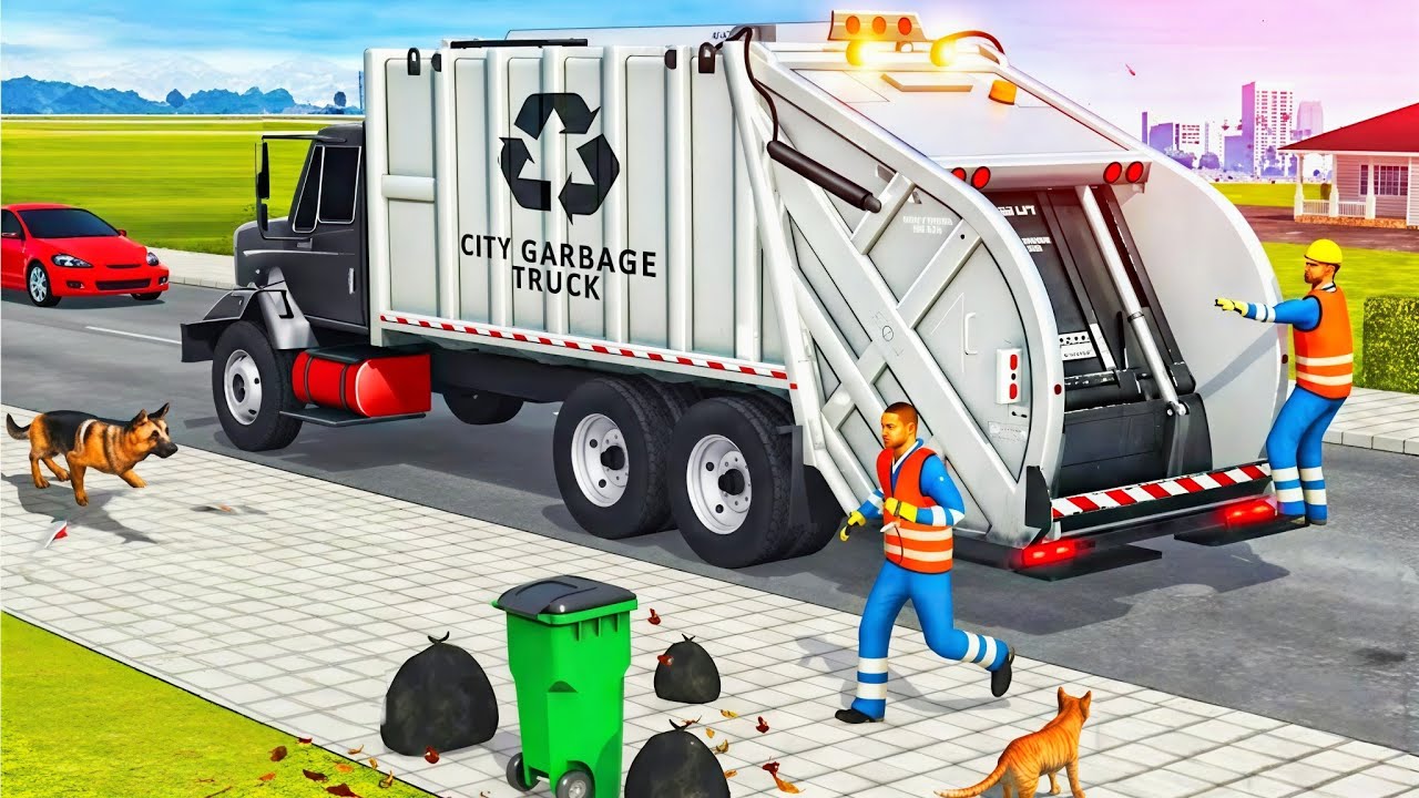 Garbage Truck Simulator 2026 | City Cleaner Transport Driving 3D - Android GamePlay