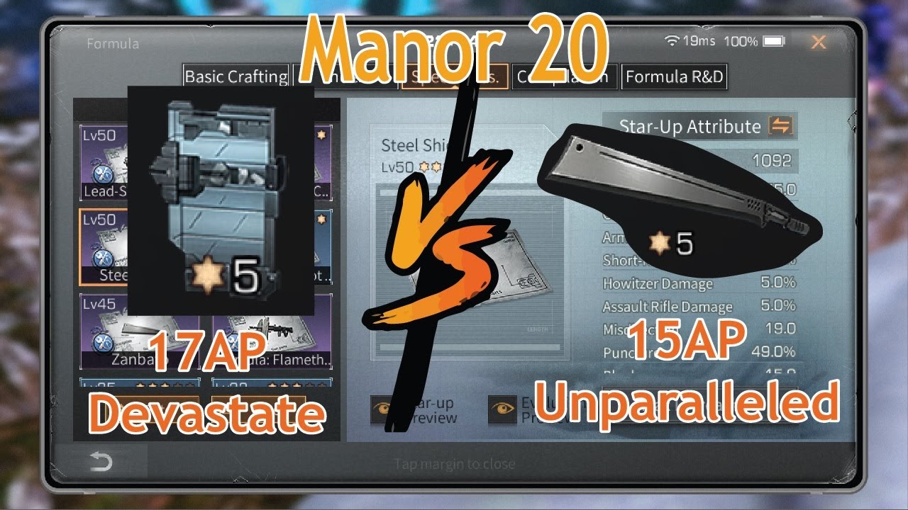 Zanbato 15AP Unparalleled VS Steel Shield 17AP Devastate - LifeAfter