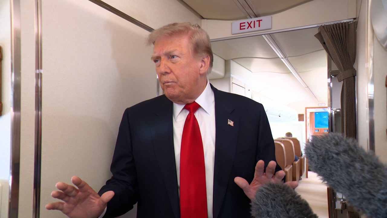 President Trump Gaggles with Press on Air Force One En Route Waterford Township, MI, Jul. 27, 2026
