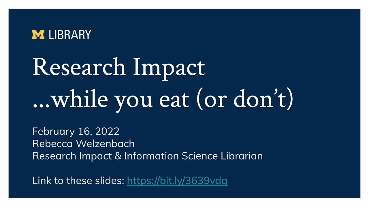 Research Impact Metrics
